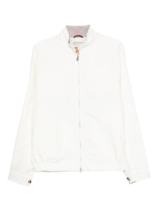 Cotton Blend Blouson Jacket