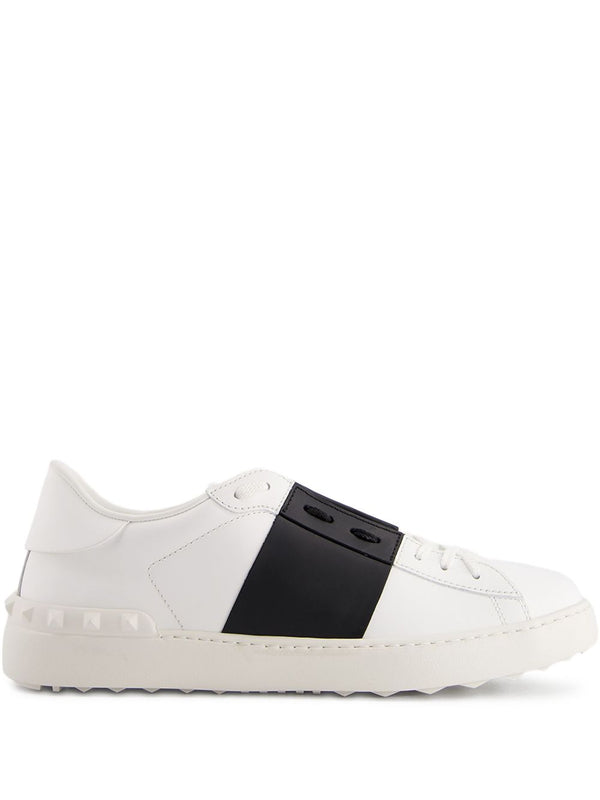 Open Leather Sneakers