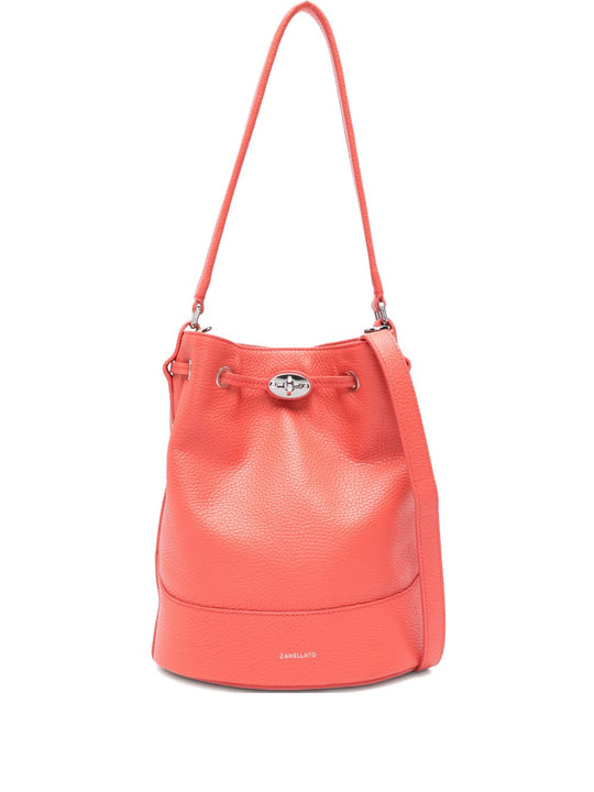 Monda' Daily Small Leather Bucket Bag