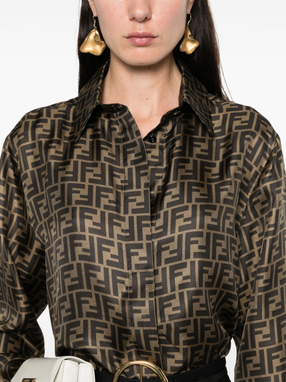 Fendi Shirts - Brown | ef5419d8d9858ef170685b7c8e065b595cdde75f