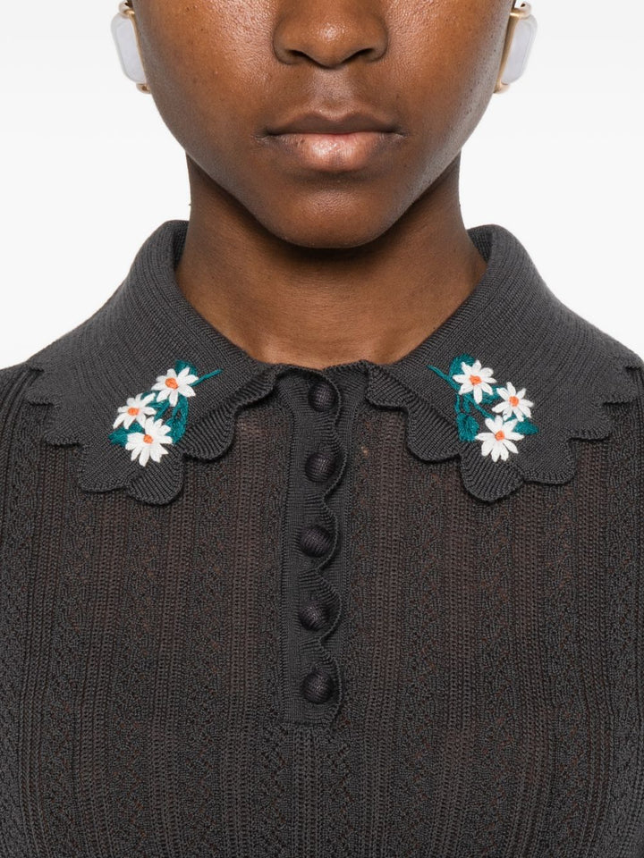 Self-Portrait T-shirts and Polos - Blacks and greys | 32c6c14b3219d5b8edc4dffe422fdf64a94c9da0