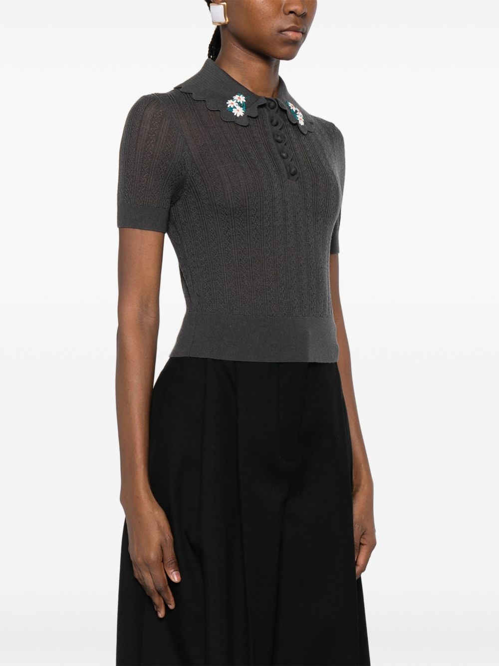 Self-Portrait T-shirts and Polos - Blacks and greys | 2acdf0978fc009755788a2f591d13c66ebed96f8