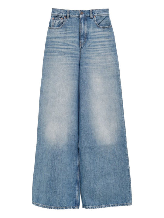 Wide-Leg Denim Jeans