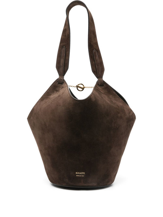 Lotus Mini Leather Bucket Bag