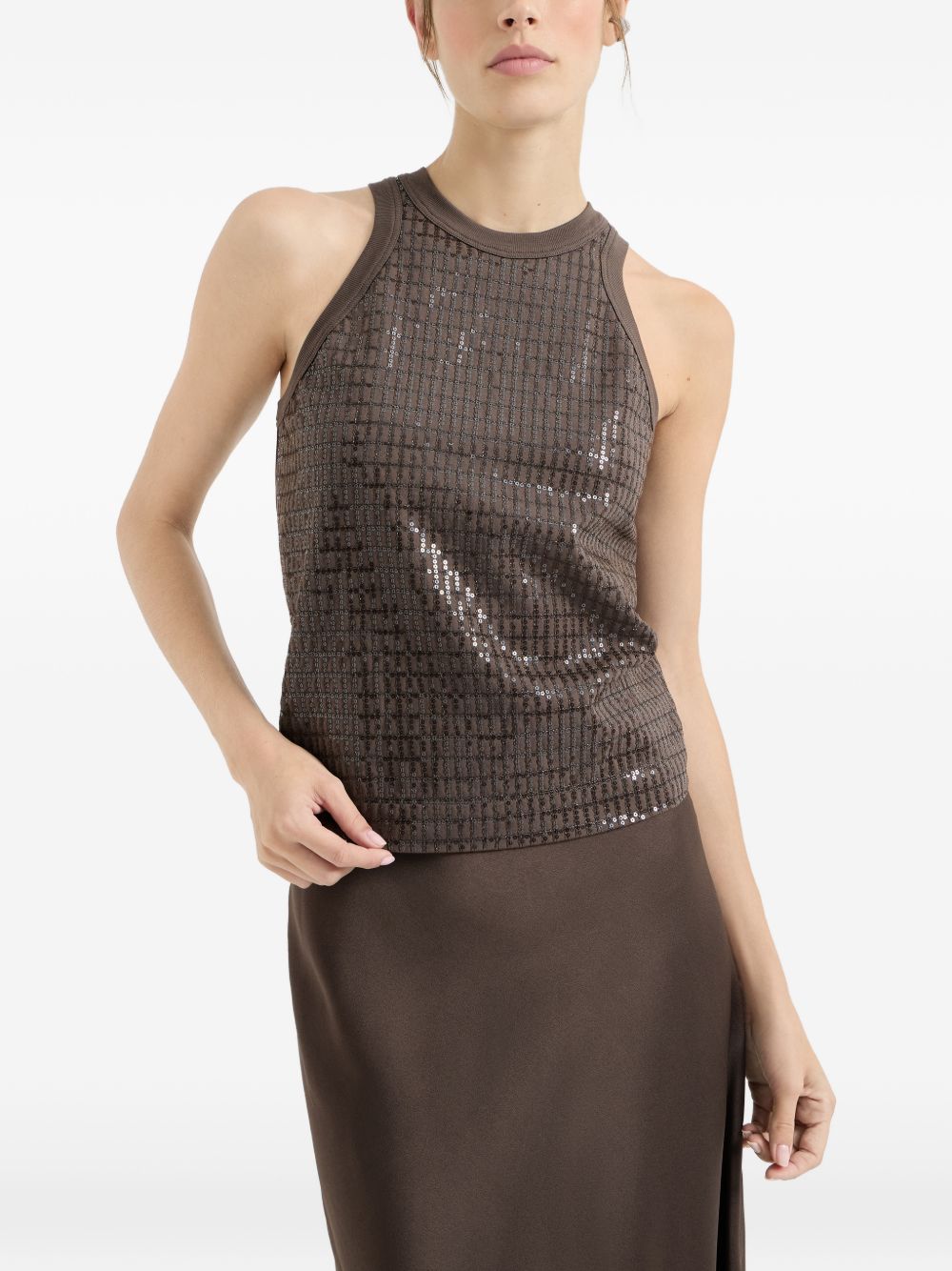 Brunello Cucinelli Top - Brown | adc971c4194ec30a8296609591f450de72865332