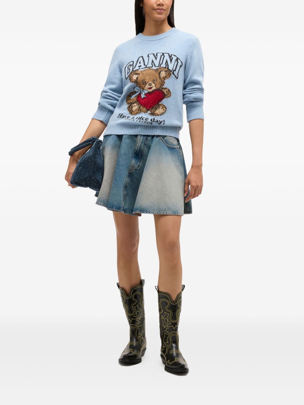 Ganni Sweaters - Blue and green | 6d881956883a17f49d0f510171d8e28058506f91