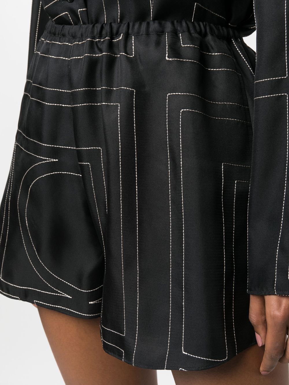 Toteme Pre Shorts - Blacks and greys | 064af7e086dd3c95dc621b4a1680c6796b401c5b