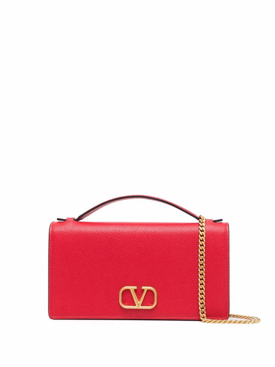 Vlogo Signature Leather Wallet On Chain