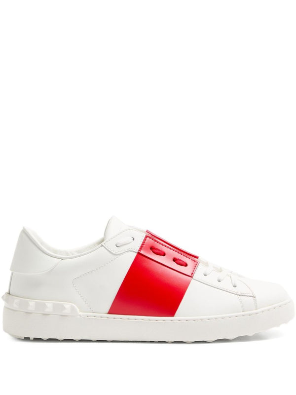 Open Leather Sneakers
