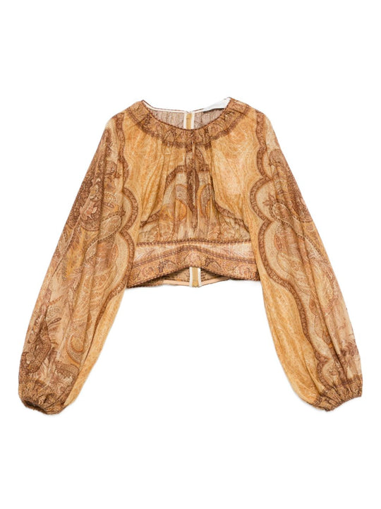 Wanderlust Cotton And Silk Top