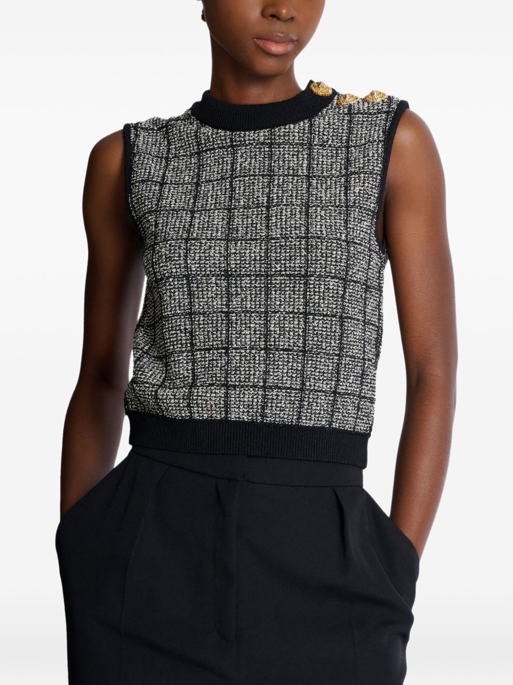 Balmain Top - Blacks and greys | ed751b7c4b085e3926c6a547ee1a5f3dffecabfc