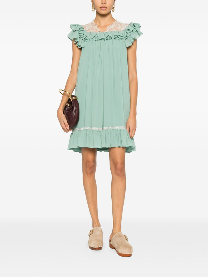 Chloè Dresses - Blue and green | 43076029d1efb46c9cd5a591b8faf4ec7c167aae
