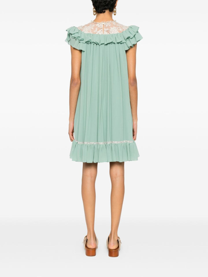 Chloè Dresses - Blue and green | 997df43cea7ed4936b6d0c7bfc4481ad652f60f5