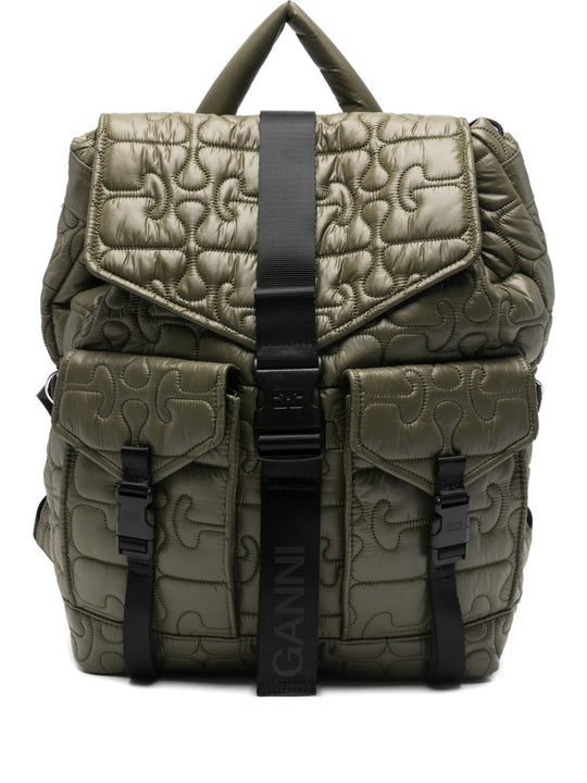 Quilted Nylon Backpack