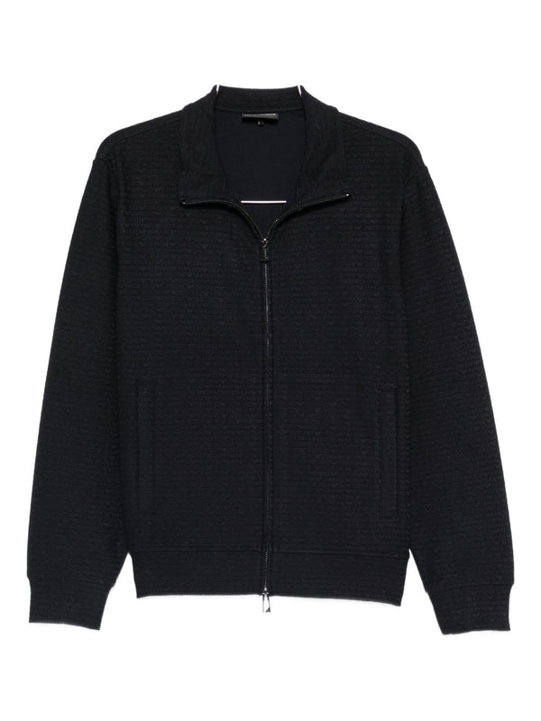 Cotton Blend Zipped Sweatshirt