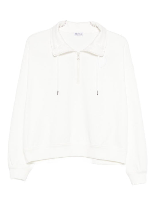 Cotton High-Neck Sweater