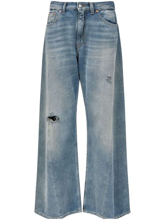 Wide-Leg Denim Jeans