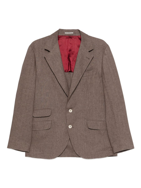 Linen Single-Breasted Jacket