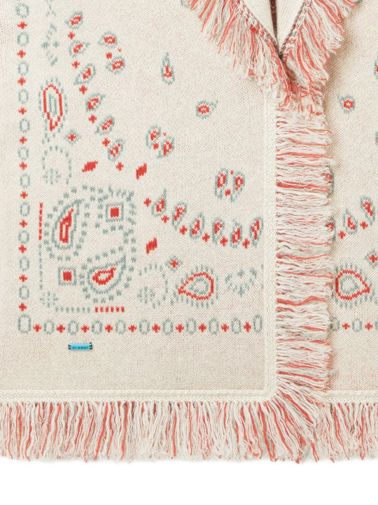 Bandana Jacquard Cashmere And Linen Cardigan