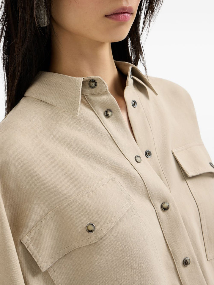 Brunello Cucinelli Shirts - Light and natural | 6d081841f867f8ce161e013a85b88c6ec6392a5d