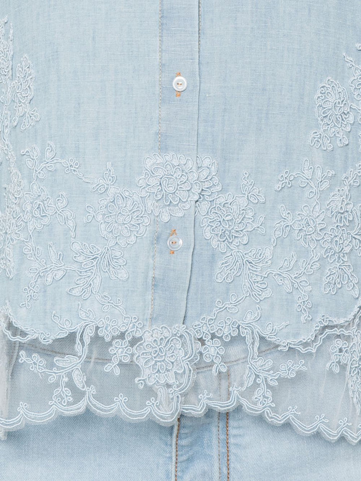 Ermanno Scervino Shirts - Blue and green | aaf676be805bad02aaea1d15d3da6d33669f33c2