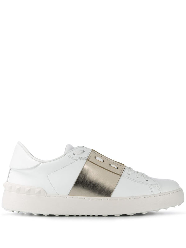 Open Leather Sneakers