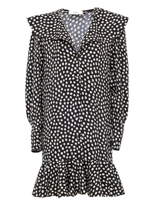 Dotted Silk Dress