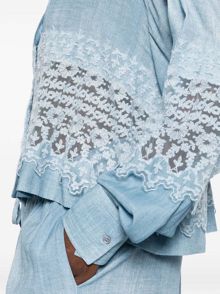 Ermanno Scervino Shirts - Blue and green | 49e2fed7cf9afbfa348180f2cd9354184d3f9215