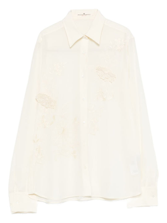 Embroidered Silk Shirt