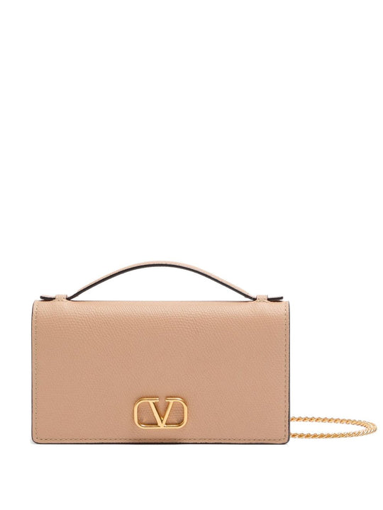 Vlogo Signature Leather Wallet On Chain