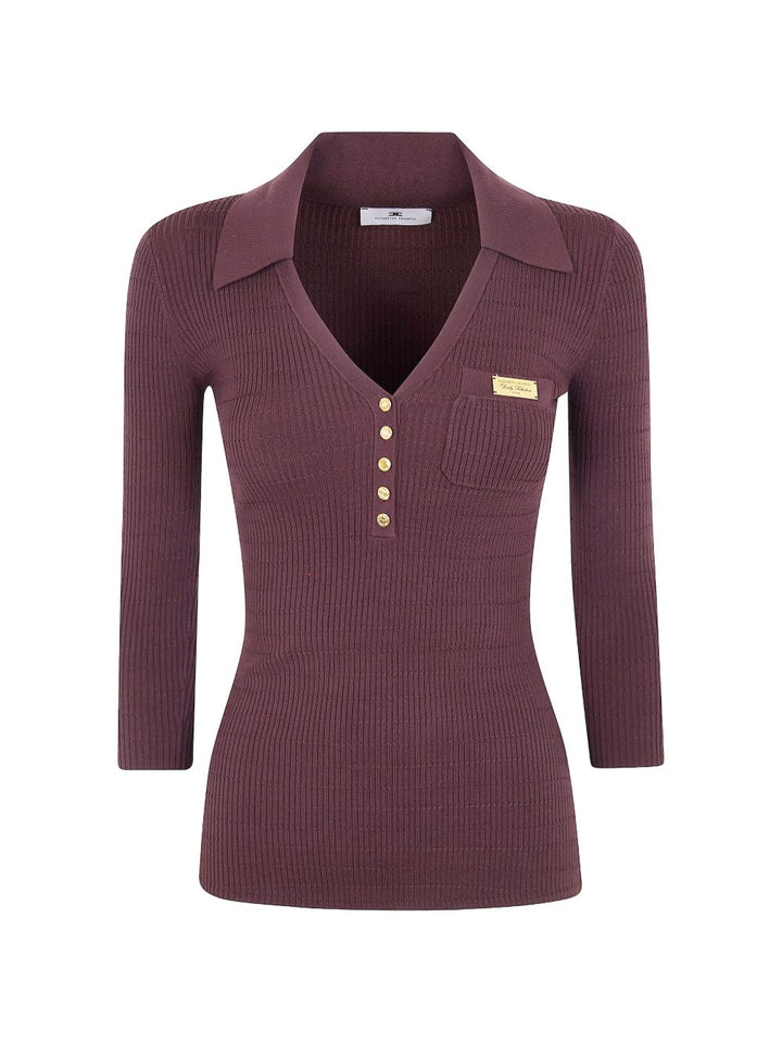 Elisabetta Franchi Sweaters - Brown | 6699d75117404feb1980ce87fa8a9b78bdf854d3