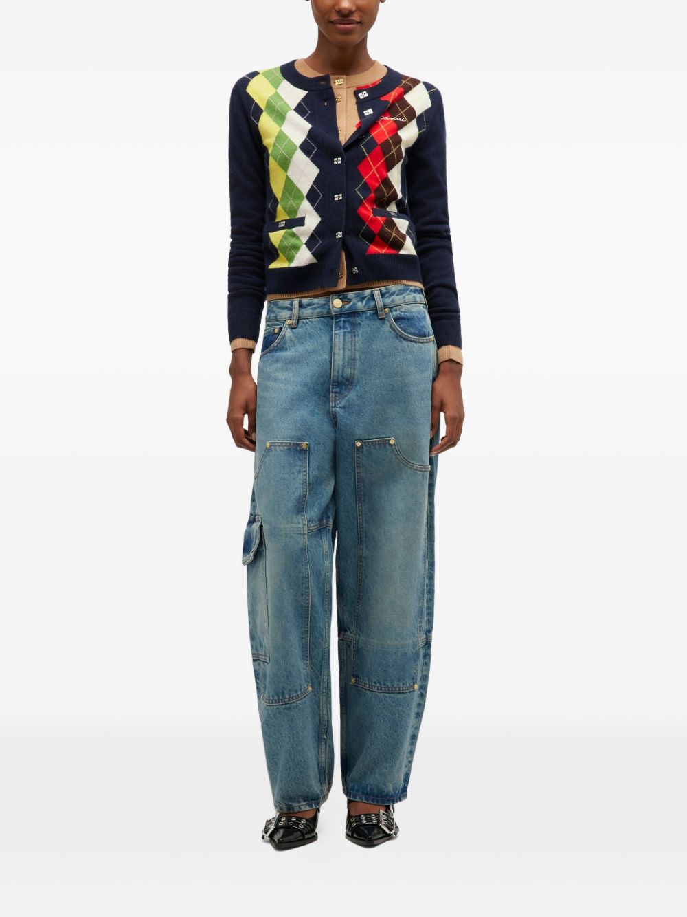 Ganni Jeans - Blue and green | 2cf1757625a9464920b30d2ce9625b1aeeb377fc