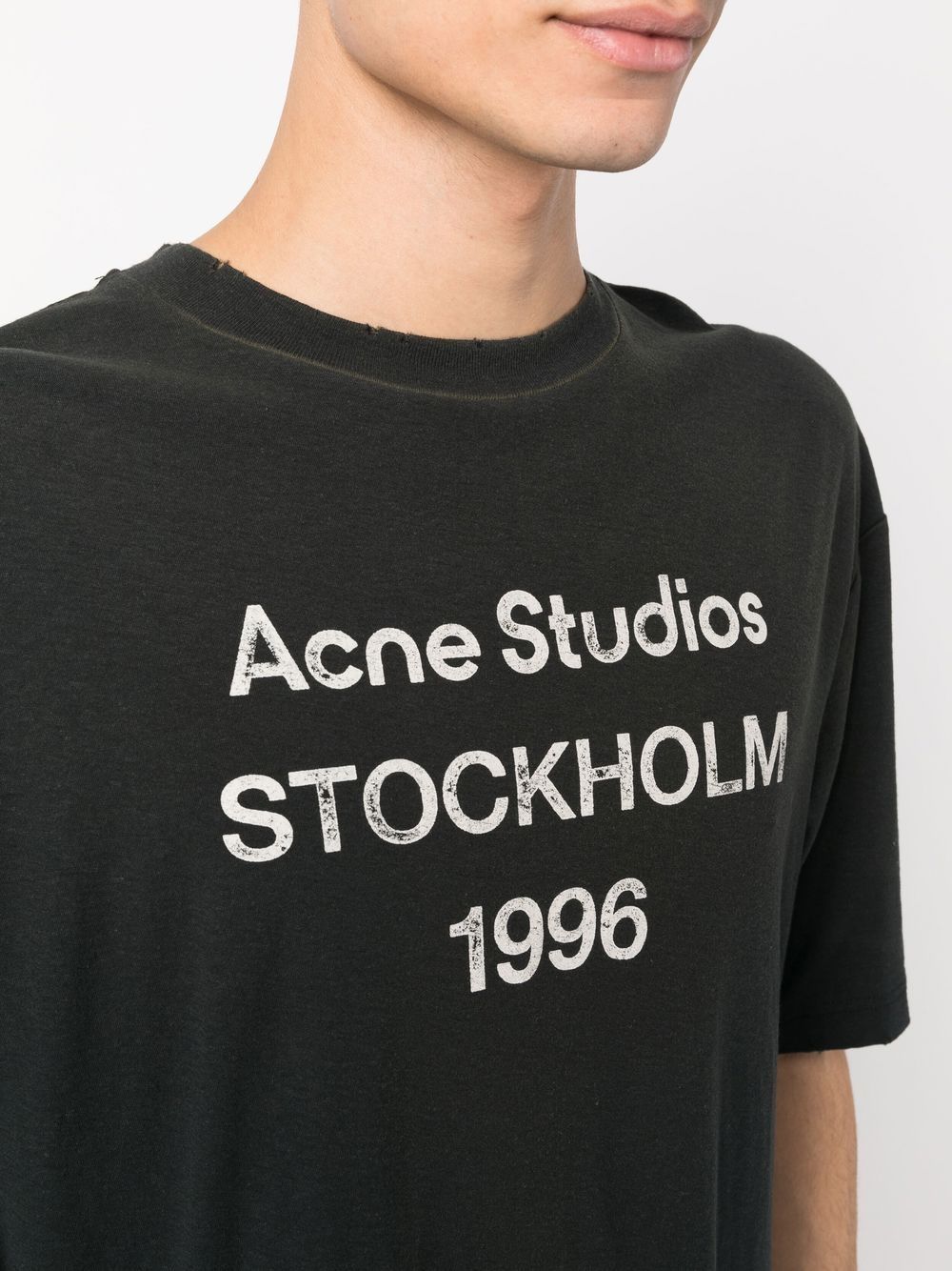 Acne Studios T-shirts and Polos - Blacks and greys | 85045359ef8e6fa615063f8e977cd528e88e251a
