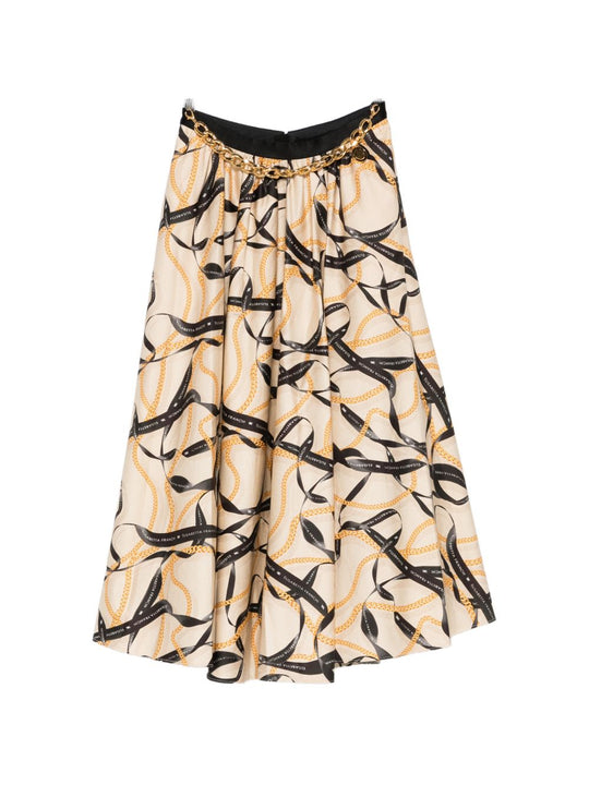 Printed Midi Skirt