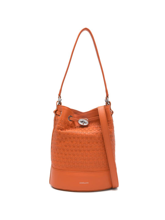 Monda' Musiva Small Leather Bucket Bag