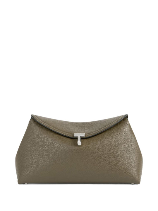 T-Lock Leather Clutch