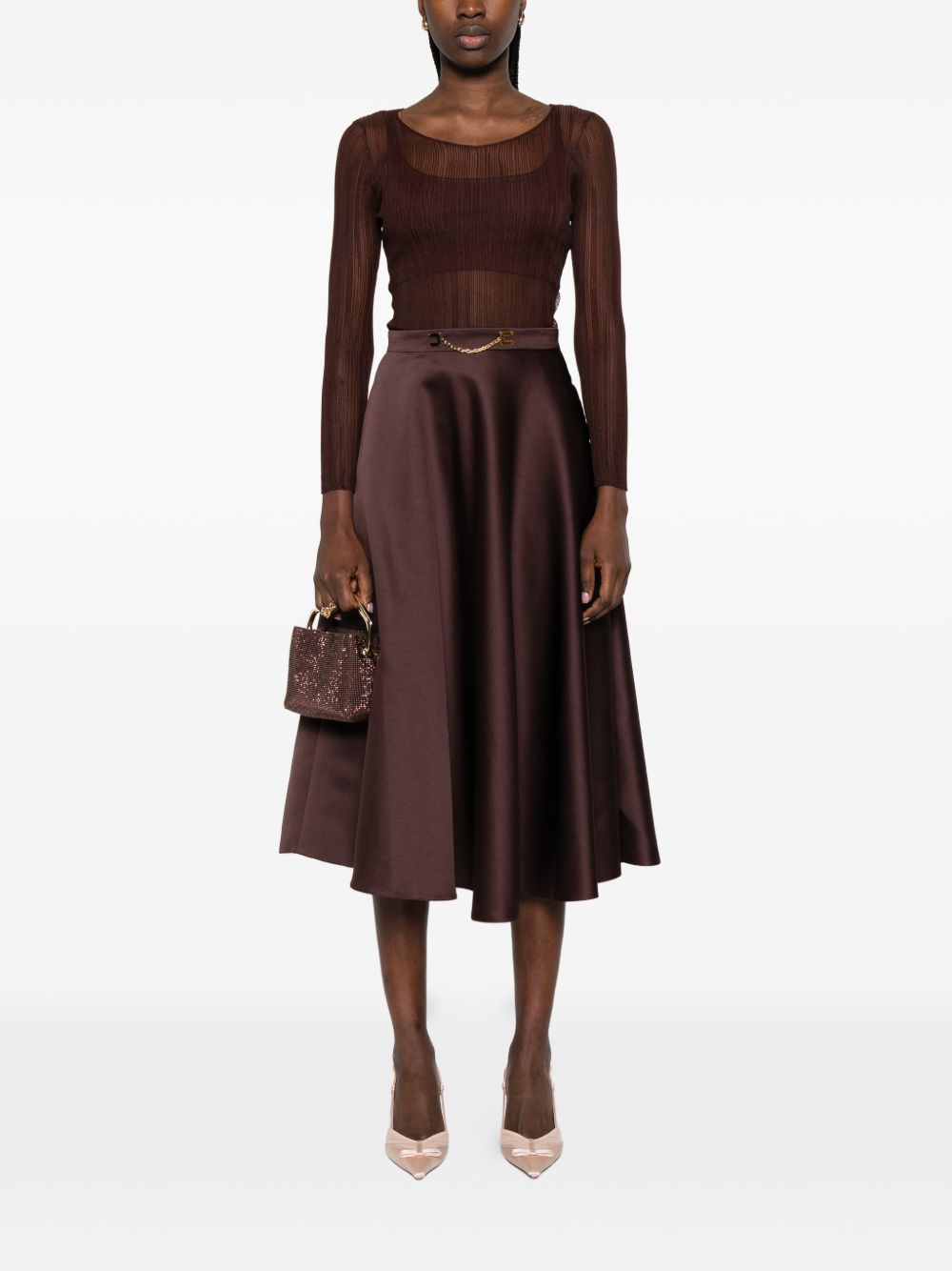 Elisabetta Franchi Skirts - Brown | 1b6a8e899af2bbe0832dd204540a17ad4a89342a