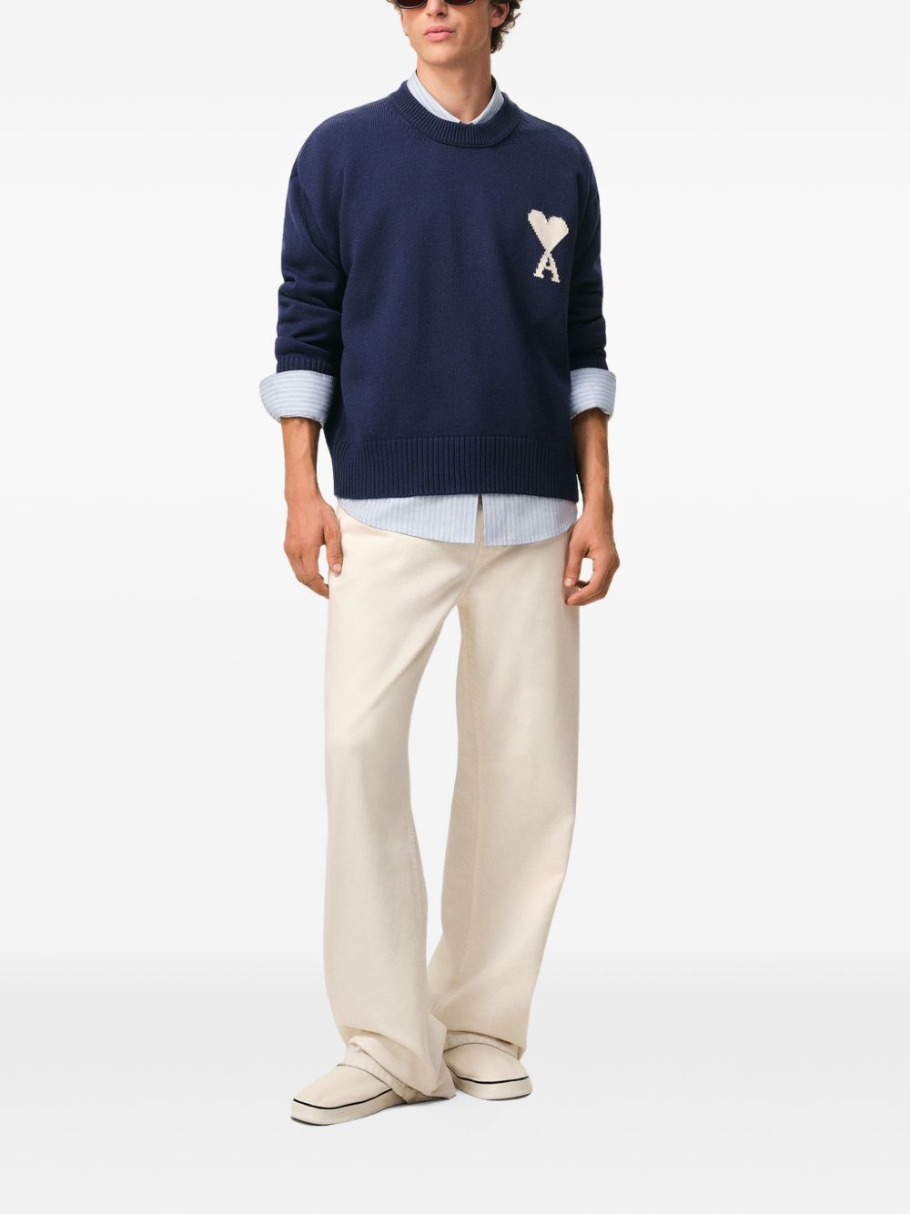 Ami Paris Sweaters - Blue and green | c235c631cc19b959fdfb4ea8940fbb6c6c8ccd37