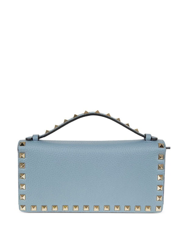 Rockstud Leather Wallet On Chain