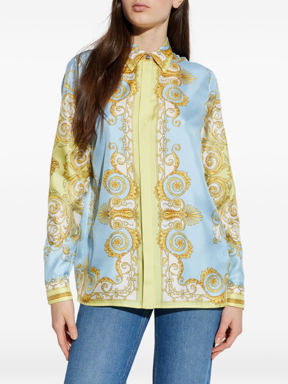 Versace Shirts - Blue and green | 2ac0480bf59b07a10a17e903e899c24bc7edfdda