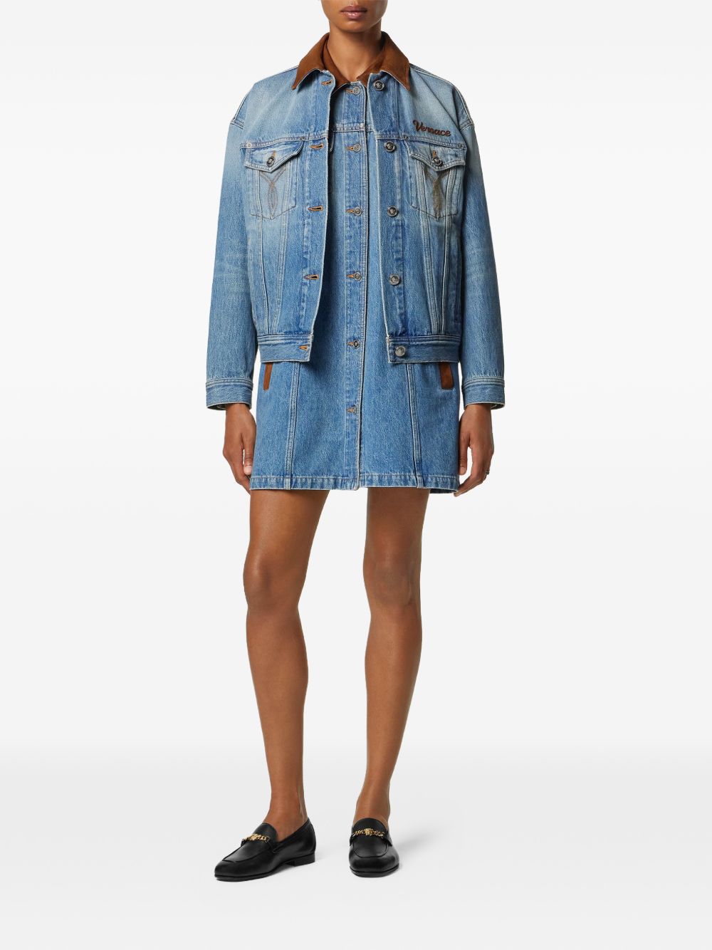 Versace Coats - Blue and green | ca01c4e244956d412fa1794c212e356915557297