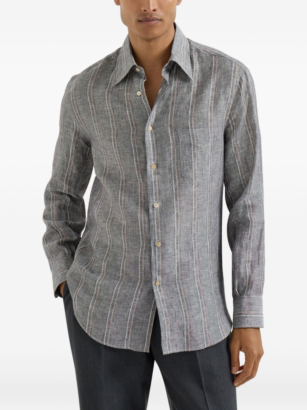 Brunello Cucinelli Shirts - Blacks and greys | f19abed77d1e97b4121f97d2a8ddb1581e50938b