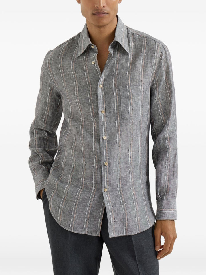 Brunello Cucinelli Shirts - Blacks and greys | f19abed77d1e97b4121f97d2a8ddb1581e50938b