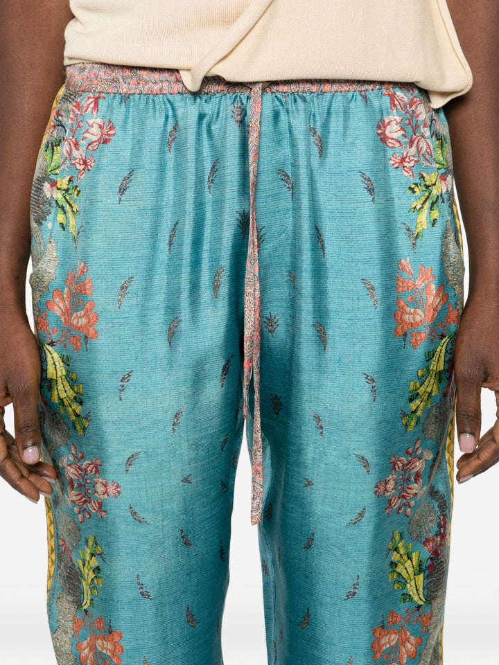 Pierre Louis Mascia Trousers - Blu e verdi | dabcc608c608088f0c7817c7c00250b0874d86f4