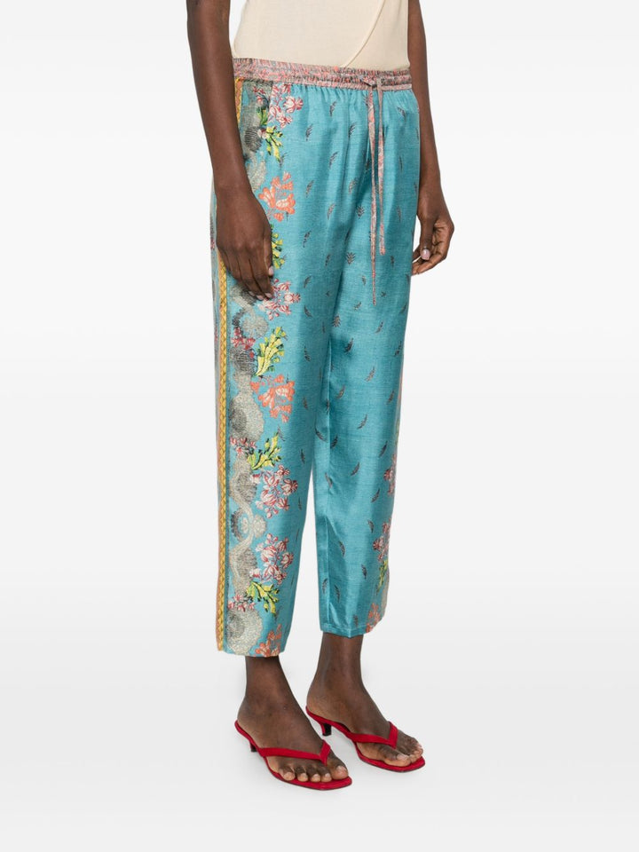 Pierre Louis Mascia Trousers - Blu e verdi | 259ada66e0276ce85a7f5f553cca123fcae2f39f