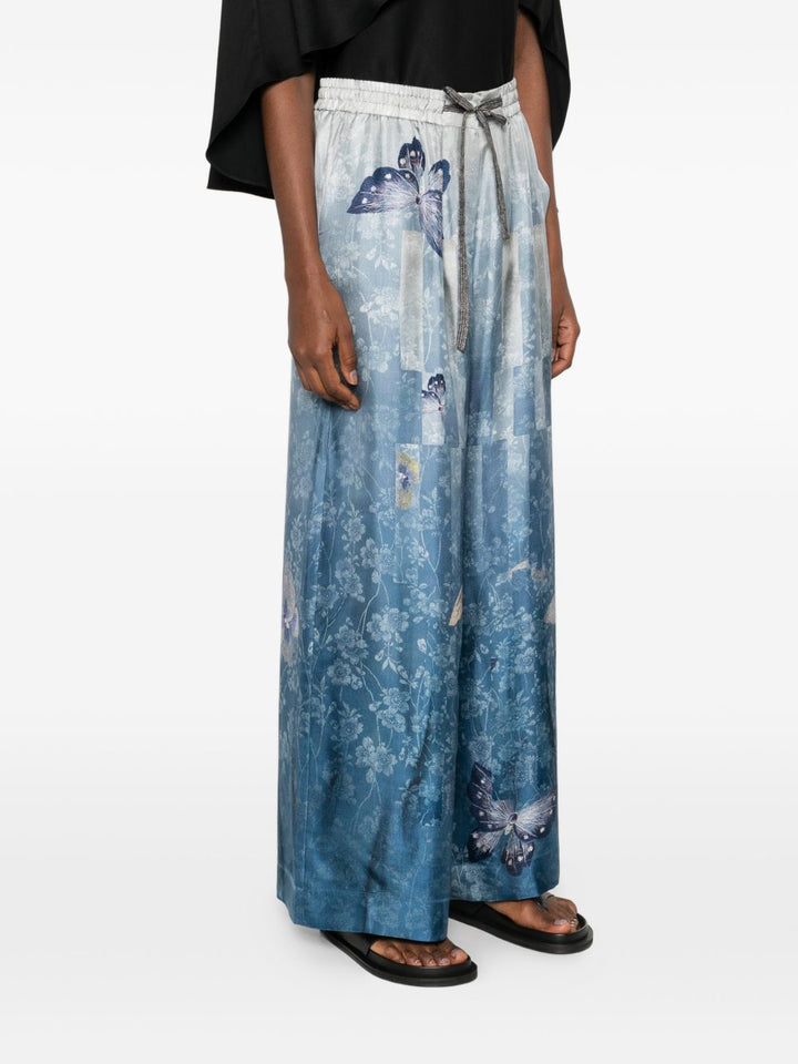Pierre Louis Mascia Trousers - Blu e verdi | 6a3d16d1717697eb28286d192cf5aa82e4dc349c
