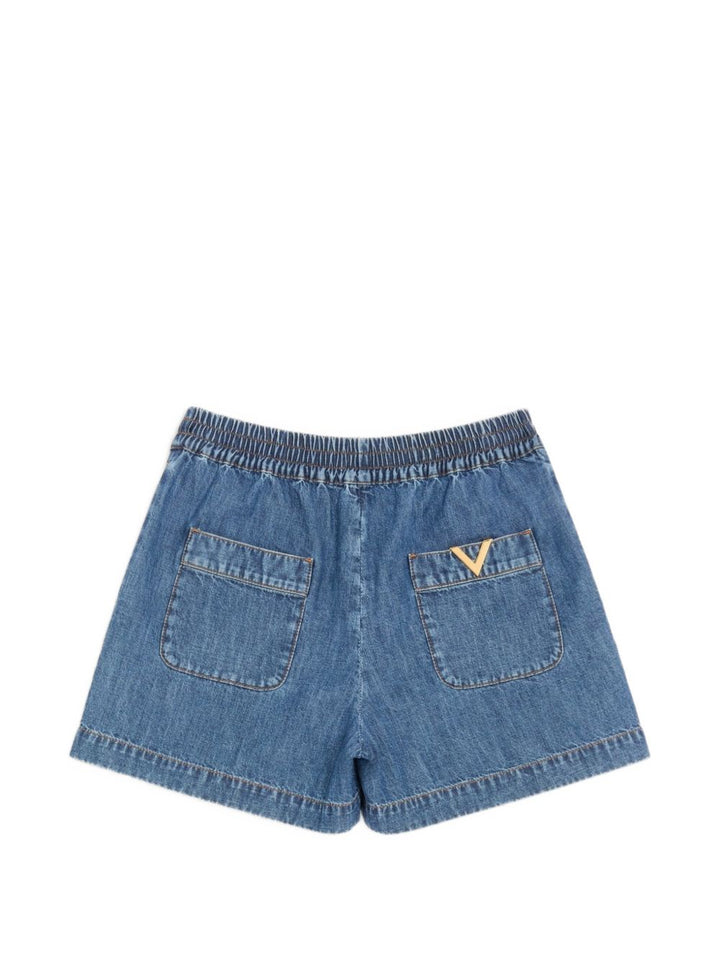 Valentino Shorts - Blue and green | 5ba6889c2830b073c08fdb0ded630d3f83b3f52c