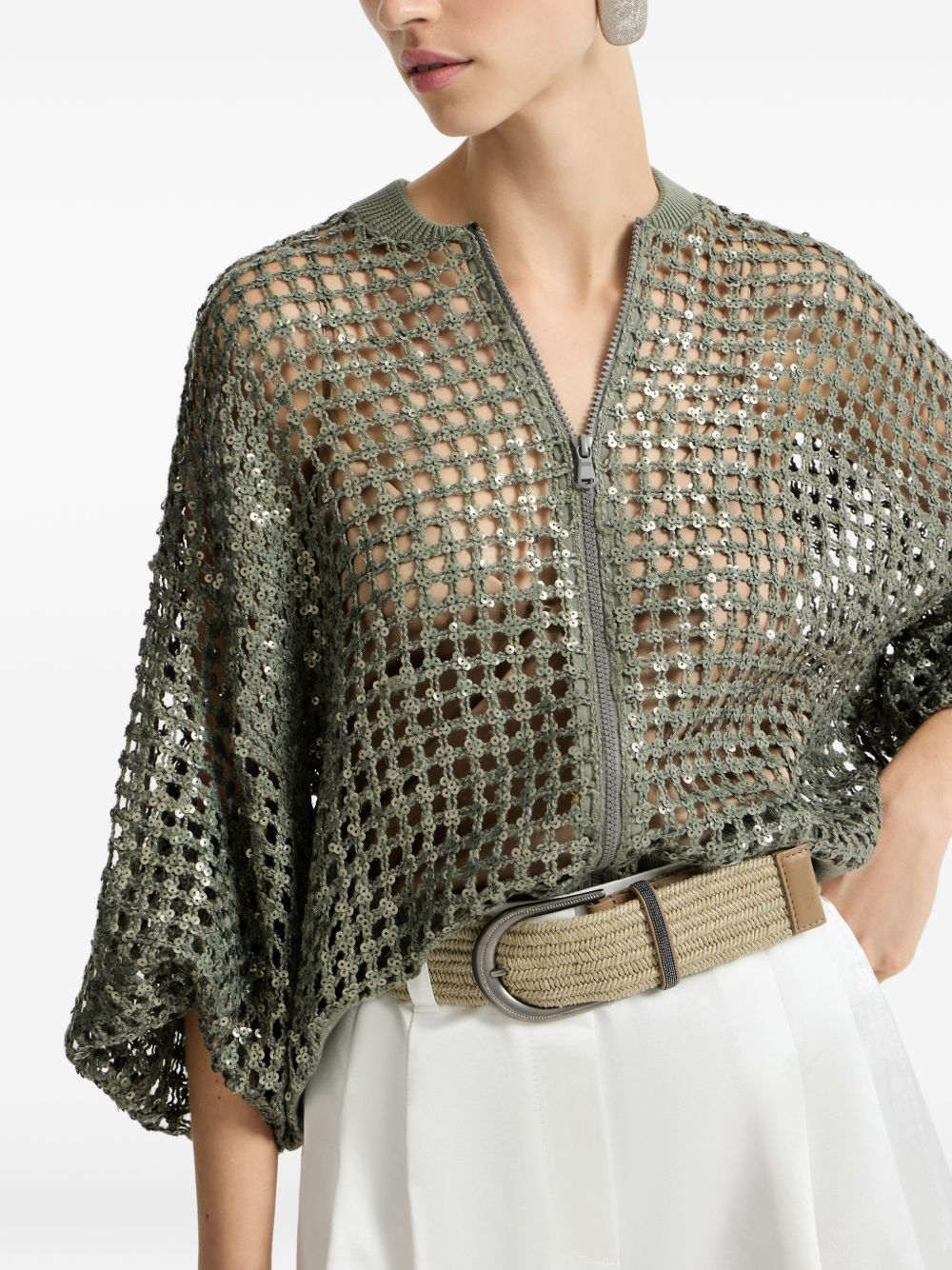 Brunello Cucinelli Sweaters - Blue and green | 670931cd827a54ee391d6ff68a25992132978416