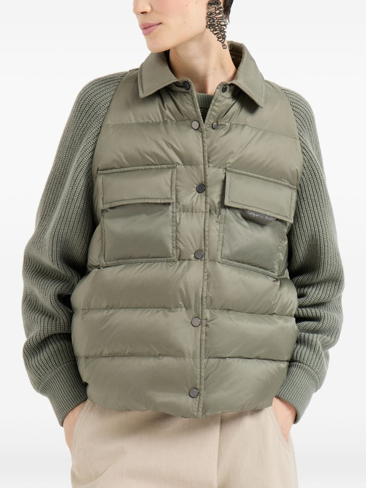 Brunello Cucinelli Coats - Blue and green | dfbb87e8df4ec5e322275bfb96d58c4d164c0b6c