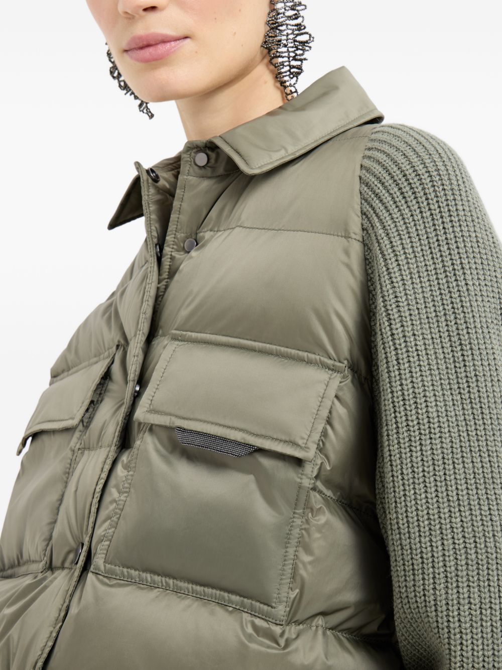 Brunello Cucinelli Coats - Blue and green | 33a5d0548cac2579dd3c804e721470d1f8140d36